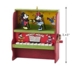 Hallmark Disney Mickey And Minnie Let's Dance! Musical Ornament With Motion -Hallmark Mickey and Minnie Piano Keepsake Ornament 2699QXD6717 03