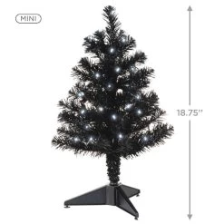 Hallmark Miniature Black Pre-Lit Christmas Tree, 18.75" -Hallmark Miniature Black PreLit Christmas Tree 2499QSB6246 03