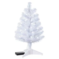 Hallmark Miniature White Pre-Lit Christmas Tree, 18.75" -Hallmark Miniature White PreLit Christmas Tree 2499QSB6243 06