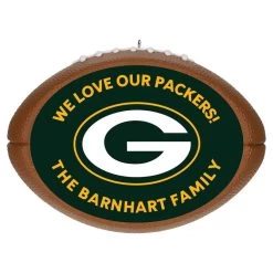 Hallmark NFL Football Green Bay Packers Text Personalized Ornament