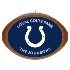 Hallmark NFL Football Indianapolis Colts Text Personalized Ornament