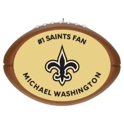 Hallmark NFL Football New Orleans Saints Text Personalized Ornament