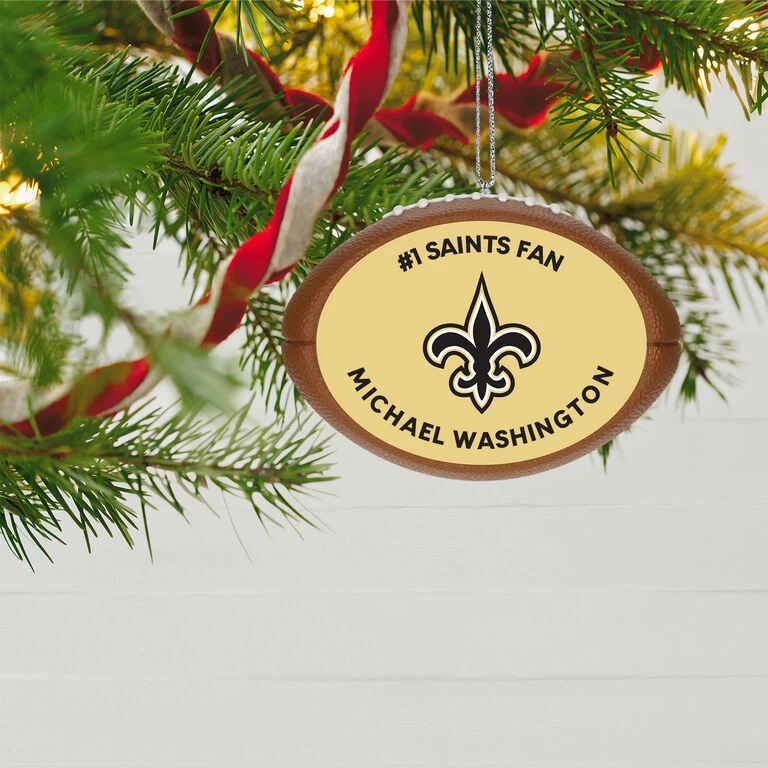 Hallmark NFL Football New Orleans Saints Text Personalized Ornament 2 Hallmark NFL Football New Orleans Saints Text Personalized Ornament - Image 2