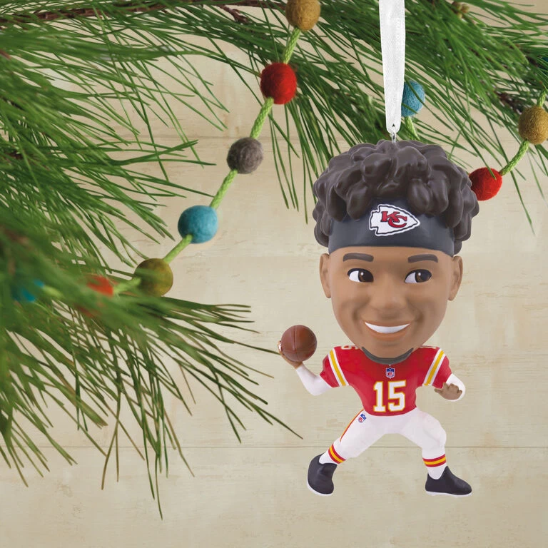 NFL Kansas City Chiefs Patrick Mahomes II Bouncing Buddy Hallmark Ornament 2 NFL Kansas City Chiefs Patrick Mahomes II Bouncing Buddy Hallmark Ornament - Image 2
