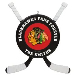 NHL Hockey Personalized Ornament, Chicago Blackhawks®