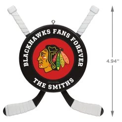 NHL Hockey Personalized Ornament, Chicago Blackhawks® -Hallmark NHLHockey Personalized Ornament Chicago Blackhawks 2499QHE1925B14 03