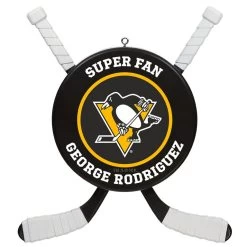 NHL Hockey Personalized Ornament, Pittsburgh Penguins®