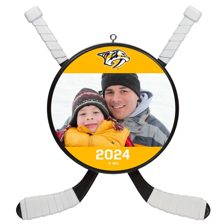 NHL Hockey Personalized Photo Ornament, Nashville Predators® 1 NHL Hockey Personalized Photo Ornament, Nashville Predators®
