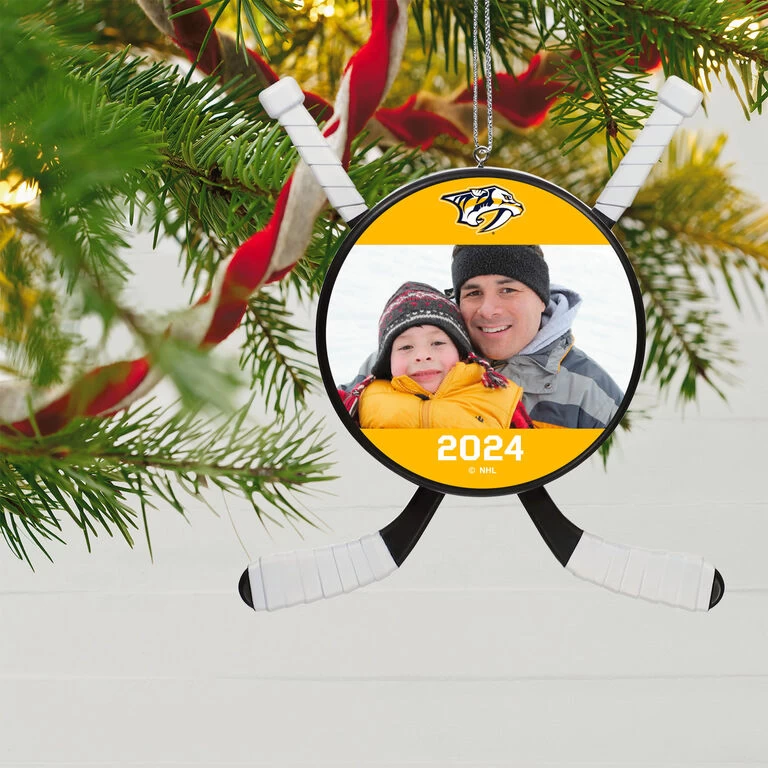 NHL Hockey Personalized Photo Ornament, Nashville Predators® 2 NHL Hockey Personalized Photo Ornament, Nashville Predators® - Image 2