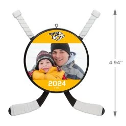 NHL Hockey Personalized Photo Ornament, Nashville Predators® 7 NHL Hockey Personalized Photo Ornament, Nashville Predators® -Hallmark NHLHockey Personalized Photo Ornament Nashville Predators 2499QHE1925B3 03