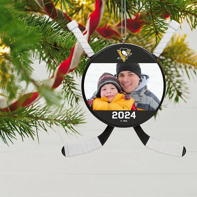 NHL Hockey Personalized Photo Ornament, Pittsburgh Penguins® 2 NHL Hockey Personalized Photo Ornament, Pittsburgh Penguins® - Image 2