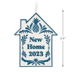 Hallmark New Home 2023 Porcelain Ornament -Hallmark New Home Blue and White House Keepsake Ornament 1799QHX3039 03