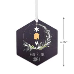 Hallmark New Home Personalized Text Metal Ornament -Hallmark New Home Personalized Christmas Ornament 1OFM1002B2 03