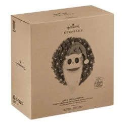 Hallmark Disney Tim Burton's The Nightmare Before Christmas Jack Skellington Wreath With Light, Sound And Motion, 24" -Hallmark Nightmare Before Christmas Jack Skellington Talking Wreath 1QFM3343 04