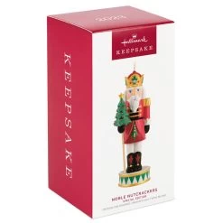 Hallmark Noble Nutcrackers Special Edition Porcelain Ornament -Hallmark Nutcracker With Tree Keepsake Ornament 3499QGO2979 04