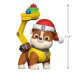 Hallmark Paw Patrol™ Rubble's Special Delivery Ornament -Hallmark Paw Patrol Rubble Keepsake Ornament 1899QXI7349 03