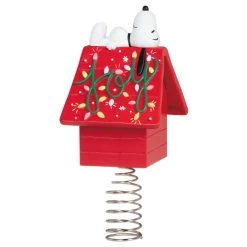 Hallmark Mini The Peanuts® Gang Snoopy Christmas Tree Topper And Tree Skirt, Set Of 2 -Hallmark Peanuts Snoopy Mini Keepsake Tree Skirt and Topper 2599QSB6249 07