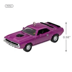 Hallmark Mini Lil' Classic Cars 1970 Plymouth Hemi® 'Cuda 2023 Metal Ornament, 0.58" -Hallmark Plymouth Hemi Cuda Car Keepsake Ornament 1299QXM9157 03