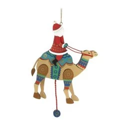 Hallmark Pull-String Camel With Santa Wood Ornament 11 Hallmark Pull-String Camel With Santa Wood Ornament -Hallmark PullString Camel With Santa Keepsake Ornament 2499QGO2977 06