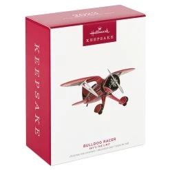 Hallmark Sky's The Limit Bulldog Racer Ornament -Hallmark Red Black White Airplane Keepsake Ornament 1999QXR8169 04