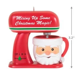 Hallmark Magical Mixer Ornament -Hallmark Red Stand Mixer With Santa Bowl Keepsake Ornament 1699QGO2909 03