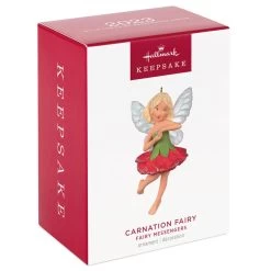 Hallmark Fairy Messengers Carnation Fairy Ornament 9 Hallmark Fairy Messengers Carnation Fairy Ornament -Hallmark Red and Green Fairy Keepsake Ornament 1499QXR8007 04