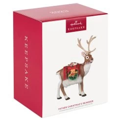 Hallmark Father Christmas's Reindeer Ornament -Hallmark Reindeer With Toy Sack Keepsake Ornament 2199QXE3287 04