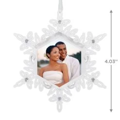 Hallmark Sparkling Snowflake Photo Personalized Metal Ornament -Hallmark Snowflake Photo Personalized Keepsake Ornament 2499QHE2012B2 03