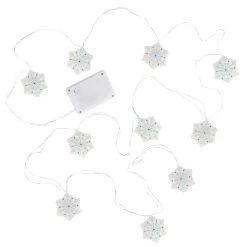 Hallmark Snowflake 10-Light Christmas String Lights, 10' -Hallmark Snowflakes Keepsake Christmas Light String 1QSB6297 06