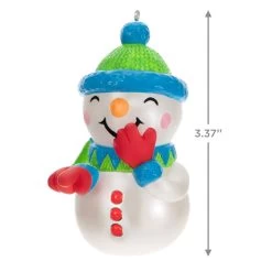 Hallmark Pull My Finger Snowman Ornament With Sound -Hallmark Snowman With BlueGreen HatScarf Keepsake Ornament 2199QGO2829 03