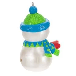 Hallmark Pull My Finger Snowman Ornament With Sound -Hallmark Snowman With BlueGreen HatScarf Keepsake Ornament 2199QGO2829 06