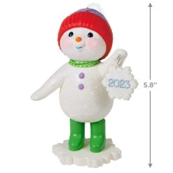 Hallmark Sweet Snowman 2023 Ornament -Hallmark Snowman With Snowflake Ornament Keepsake Ornament 3999QGO2777 03