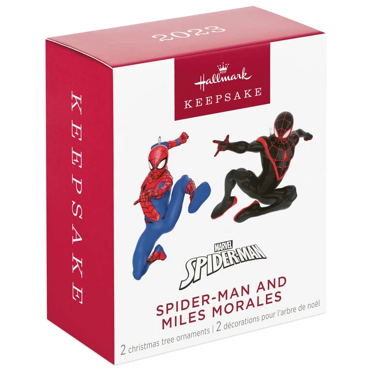 Hallmark Mini Marvel Spider-Man And Miles Morales Ornaments, Set Of 2 6 Hallmark Mini Marvel Spider-Man And Miles Morales Ornaments, Set Of 2 - Image 6
