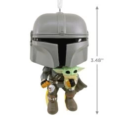 Star Wars The Mandalorian™ With Grogu™ Funko POP!® Hallmark Ornament -Hallmark Star Wars The Mandalorian With Grogu Funko POP Christmas Ornament 3HCM1103 03