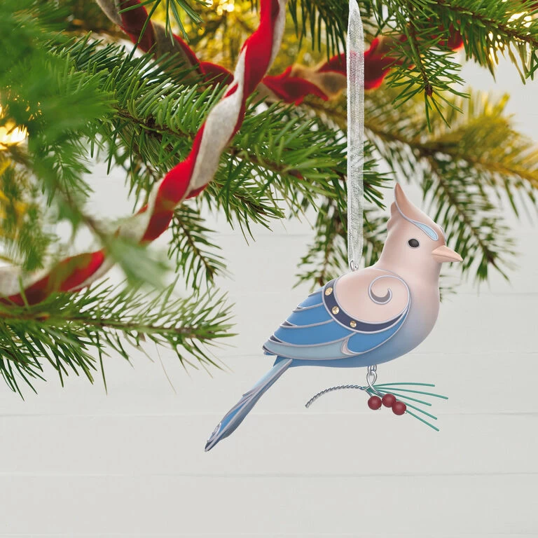 Hallmark The Beauty Of The Birds Leucistic Steller's Jay Ornament 2 Hallmark The Beauty Of The Birds Leucistic Steller's Jay Ornament - Image 2