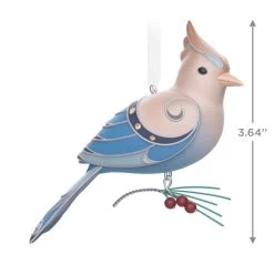 Hallmark The Beauty Of The Birds Leucistic Steller's Jay Ornament 8 Hallmark The Beauty Of The Birds Leucistic Steller's Jay Ornament -Hallmark Stellers Jay Blue Bird Keepsake Ornament 1799QXE3307 03
