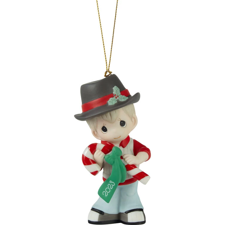 Precious Moments Sweet Christmas Wishes Boy 2023 Ornament, 3.7" 1 Precious Moments Sweet Christmas Wishes Boy 2023 Ornament, 3.7"
