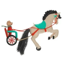 Hallmark A Pony For Christmas 2023 Ornament -Hallmark Teddy Bear in Horse Chariot Keepsake Ornament 1799QXR8039 06