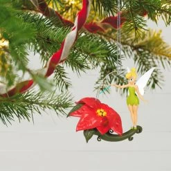 Hallmark -Hallmark Tinker Bell on Flower Keepsake Ornament 2099QXD6637 02