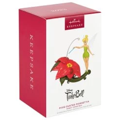 Hallmark Disney Tinker Bell Pixie-Dusted Poinsettia Ornament -Hallmark Tinker Bell on Flower Keepsake Ornament 2099QXD6637 04