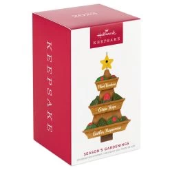 Hallmark Season's Gardenings Ornament -Hallmark TreeShaped Gardening Planter Keepsake Ornament 1899QGO2947 04