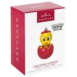 Hallmark Looney Tunes™ Tweety™ Chwistmas Surprise Ornament -Hallmark Tweety Bird in Red Ball Keepsake Ornament 1899QXI6047 04