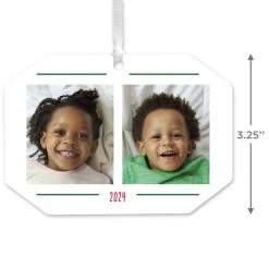 Hallmark Two-Photo Personalized Text And Photo Metal Ornament -Hallmark TwoPhoto Personalized Christmas Ornament 1OFM1001B4 03