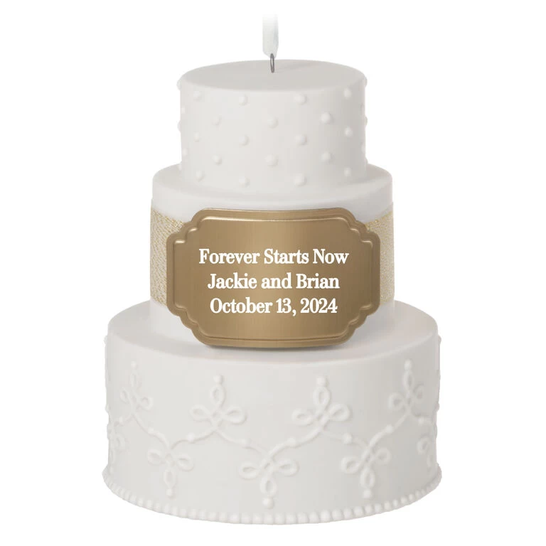 Hallmark Wedding Cake Personalized Ornament 1 Hallmark Wedding Cake Personalized Ornament