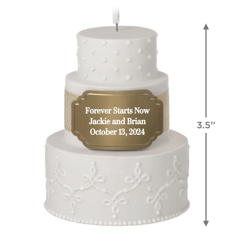 Hallmark Wedding Cake Personalized Ornament 3 Hallmark Wedding Cake Personalized Ornament - Image 3