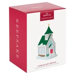 Hallmark Candlelight Service Ornament 9 Hallmark Candlelight Service Ornament -Hallmark White Church With Green Steeple Keepsake Ornament 2199QGO2767 04