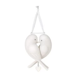 Hallmark Our Anniversary 2023 Porcelain Ornament -Hallmark White Love Birds Anniversary Keepsake Ornament 1999QHX3069 06