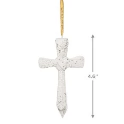 Hallmark Never Failing Love Porcelain Ornament -Hallmark White Porcelain Cross Keepsake Ornament 1799QHX3047 03