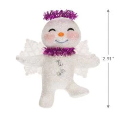 Hallmark Snow Angel Ornament -Hallmark White and Pink Glittery Snow Angel Keepsake Ornament 1399QGO2749 03