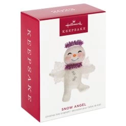 Hallmark Snow Angel Ornament -Hallmark White and Pink Glittery Snow Angel Keepsake Ornament 1399QGO2749 04